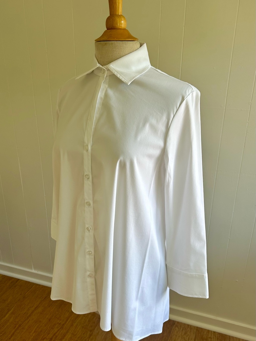 White Finley 3/4-Sleeve Cotton Shirt - Picture 2 of 9